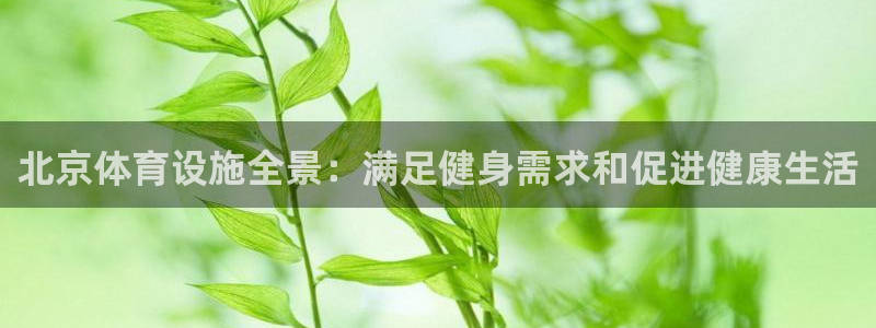 意昂3官网：北京体育设施全景：满足健身需求和促进健康